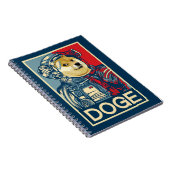 ドグコーイン宇宙飛行士が月の隠れ場所にドージおもしろいュ ノートブック (右側)