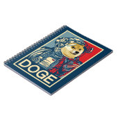 ドグコーイン宇宙飛行士が月の隠れ場所にドージおもしろいュ ノートブック (左側)