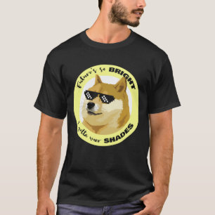 ドグコーイン·フューチャー·サングラス株式市場暗号 Tシャツ