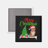 ドグドゥボルドードグクリスマスツリーライトクリスマスD マグネット (正面/裏面)