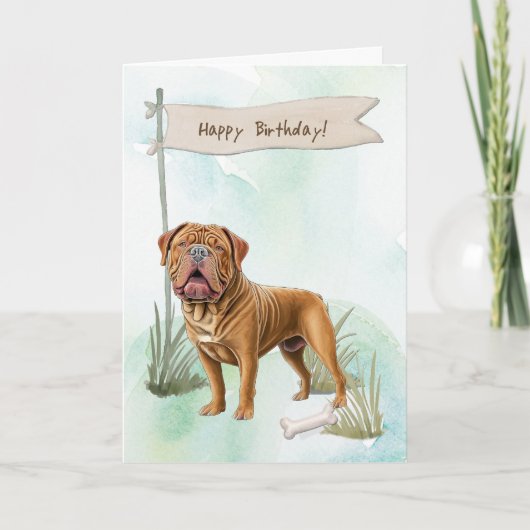ドグドゥボルドードッグアウトドアズアンダー誕生日標識 カード (正面)