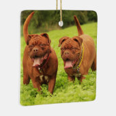 ドグドゥボルドーパピードッグズインザグラス セラミックオーナメント (右)