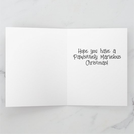 ドグドゥボルドー小妖精や小人パピークリスマスカード カード (内部)