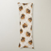 ドグドゥボルドー絵を描のオリジナルペットドッグアート ボディピロー (正面縦)