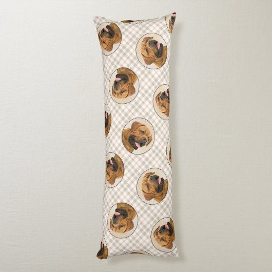 ドグドゥボルドー絵を描のオリジナルペットドッグアート ボディピロー (裏面 (縦))