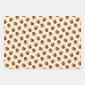 ドグドゥボルドー絵を描のオリジナルペットドッグアート ラッピングペーパーシート (正面)