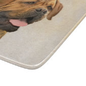 ドグドゥボルドー絵画ズ – かわいいオリジナルドッグアート カッティングボード (角)