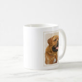 ドグドゥボルドー絵画ズ – かわいいオリジナルドッグアート コーヒーマグカップ (正面右)