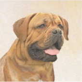 ドグドゥボルドー絵画ズ – かわいいオリジナルドッグアート シール (正面)