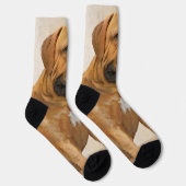 ドグドゥボルドー絵画ズ – かわいいオリジナルドッグアート ソックス (右)