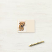 ドグドゥボルドー絵画ズ – かわいいオリジナルドッグアート ポストイット (デスク上)