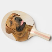 ドグドゥボルドー絵画ズ – かわいいオリジナルドッグアート 卓球ラケット (横)