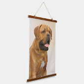 ドグドゥボルドー絵画ズ – かわいいオリジナルドッグアート 吊り下げ型タペストリー (傾斜あり)