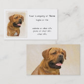 ドグドゥボルドー絵画ズ – かわいいオリジナルドッグアート 名刺 (正面/裏面)