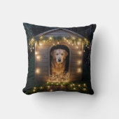 ドグハウスのクリスマスゴールデンレトリバー クッション (正面)