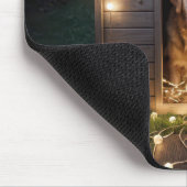 ドグハウスのクリスマスゴールデンレトリバー マウスパッド (コーナー)