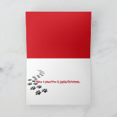 ドグハウスのクリスマスハウンド犬 シーズンカード (内部)