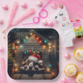 ドグハウスのクリスマスバセットハウンド ペーパープレート (パーティー)