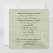 ドグ結婚ウッド誓の更新 招待状 (裏面)