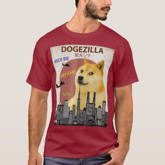 ドゲジラフ ァニーDOGEミーム柴犬ドッグシャツ Tシャツ