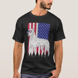 ドゴアルゼンチーノパトリオティックドッグアメリカプライドアメリカンFl Tシャツ