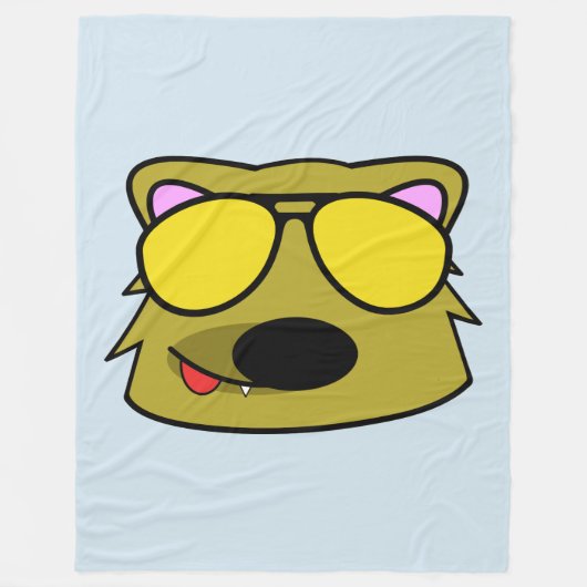 ドゴネ犬 フリースブランケット (正面)