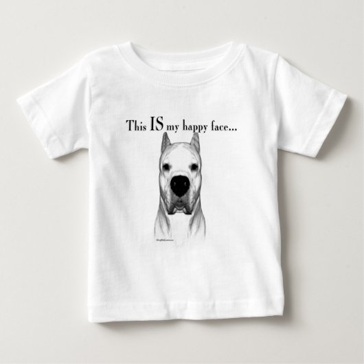 ドゴハッピー顔 ベビーTシャツ (正面)