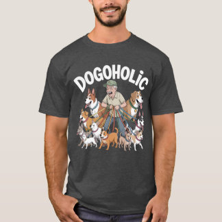 ドゴホリック – 年上の紳士とすべての彼の犬 Tシャツ