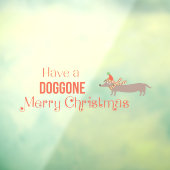 ドゴーンメリークリスマスウィーナー犬 ウィンドウサイン (シート3)