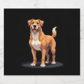 ドゴ最高のカナリオ長袖Tシャツとの生活 スパークリングワインラベル (シングルラベル)