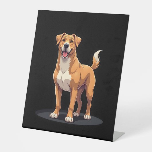 ドゴ最高のカナリオ長袖Tシャツとの生活 台座サイン (正面)