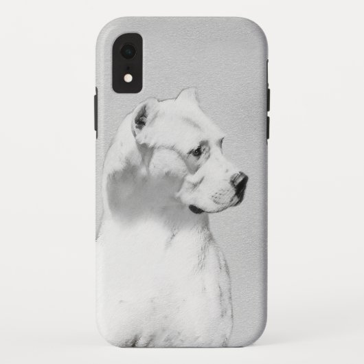 ドゴ·アルゼンチ絵画ノ-オリジナル·ドッグ·アート Case-Mate iPhoneケース (裏面)