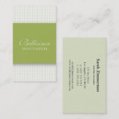ドシンプルッツオリーブグリーン名刺(垂直版) 名刺 (正面/裏面)