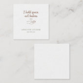 ドシンプルラエレガントミニマルおもしろい スクエア名刺 (正面/裏面)