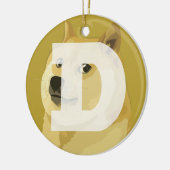 ドジェコインのクリスマス装飾 セラミックオーナメント (左)