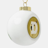 ドジェコインのセラミックボールクリスマス飾り セラミックボールオーナメント (左)