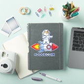 ドジェコインへムーンロケットマン宇宙Doge Crypto シール (iPadカバー)