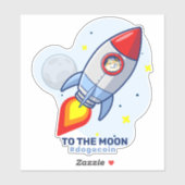 ドジェコインへムーンロケットマン宇宙Doge Crypto シール (シート)