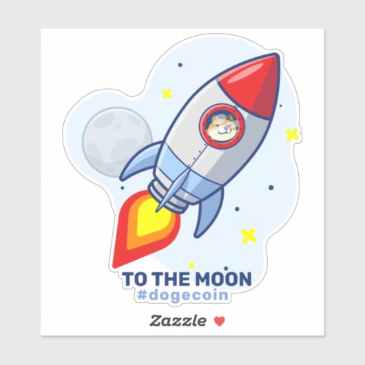 ドジェコインへムーンロケットマン宇宙Doge Crypto シール (シート)