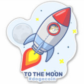 ドジェコインへムーンロケットマン宇宙Doge Crypto シール (正面)