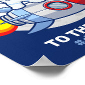 ドジェコインへムーンロケットマン宇宙Doge Crypto ポスター (角)