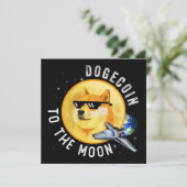 ドジェコインへ月おもしろい暗号通貨ミームMou カード (スタンド正面)