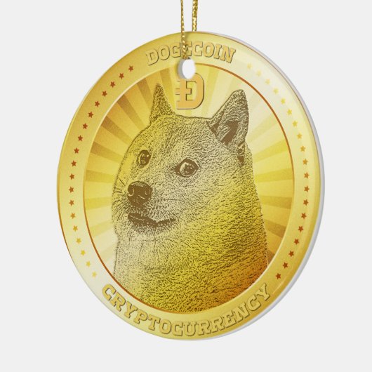 ドジェコイン暗号通貨 セラミックオーナメント (左)