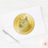 ドジェコイン暗号通貨 ラウンドシール (封筒)