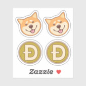 ドジェコイン柴犬 シール (シート)