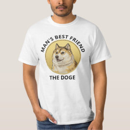 ドジェコイン犬パーソナライズされた白 Tシャツ