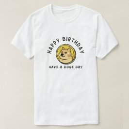 ドジェコイン誕生日ギフト暗号投資家ミームデザイン Tシャツ