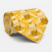ドストエフスキーポートレートイエローデザイン ネクタイ (ロール)