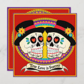 ドスノヴィオス（2グルームズ）スクエア招待状 招待状 (正面/裏面)