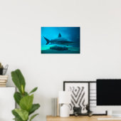ドスメスジロザメ (Carcharhinus Obscurus) 、ウシャカ ポスター (ホームオフィス)